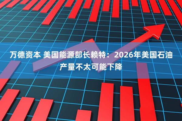 万德资本 美国能源部长赖特：2026年美国石油产量不太可能下降