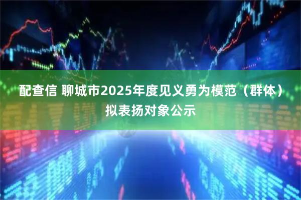 配查信 聊城市2025年度见义勇为模范（群体）拟表扬对象公示